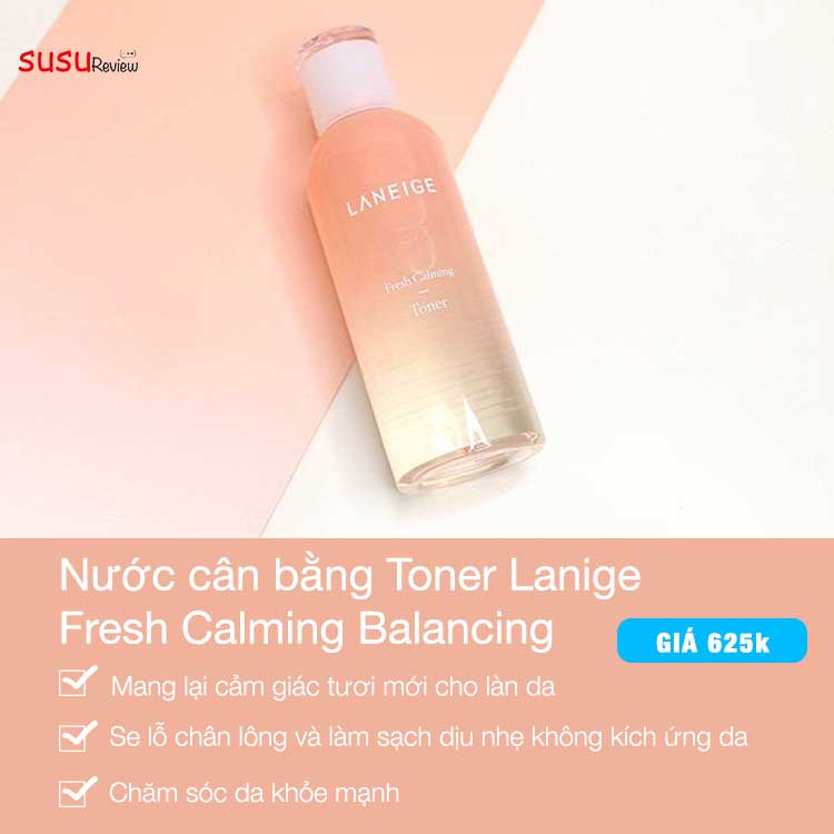 Toner cho da dầu mụn Laneige Fresh Calming Balancing